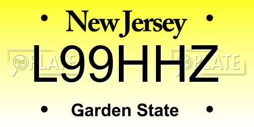 L99HHZ New Jersey License Plate