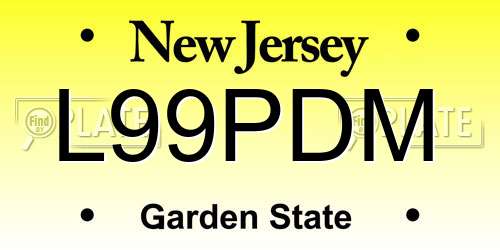 L99PDM New Jersey License Plate