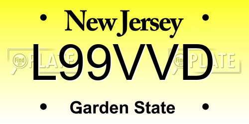 L99VVD New Jersey License Plate