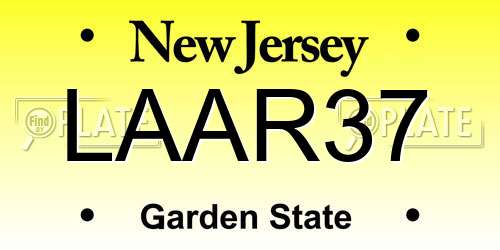 LAAR37 New Jersey License Plate