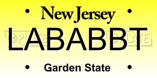 LABABBT New Jersey License Plate