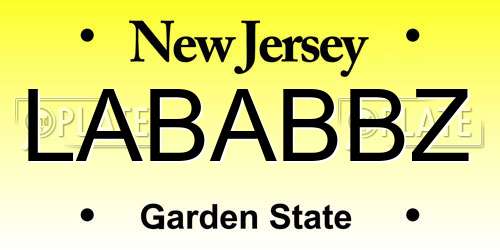 LABABBZ New Jersey License Plate