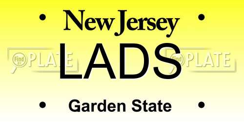 LADS New Jersey License Plate