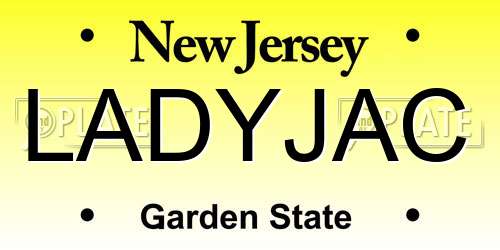 LADYJAC New Jersey License Plate