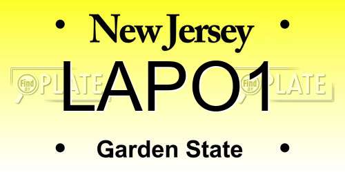 LAPO1 New Jersey License Plate