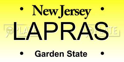 LAPRAS New Jersey License Plate
