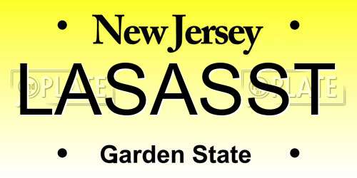LASASST New Jersey License Plate