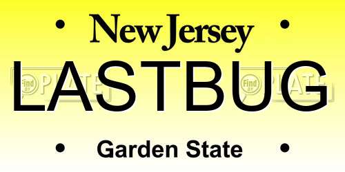 LASTBUG New Jersey License Plate