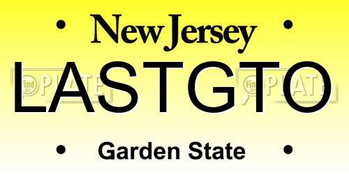 LASTGTO New Jersey License Plate