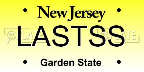 LASTSS New Jersey License Plate