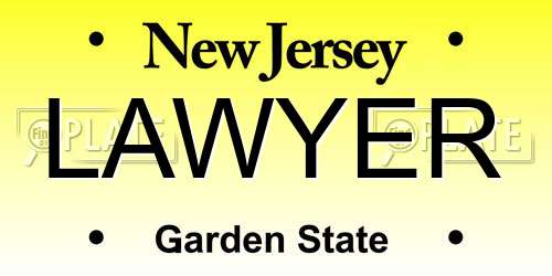 LAWYER New Jersey License Plate
