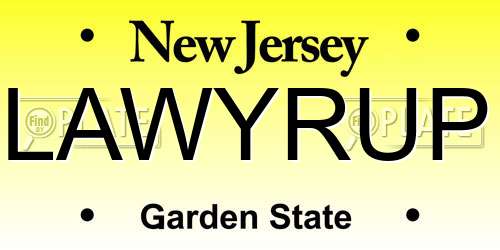 LAWYRUP New Jersey License Plate