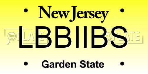LBBIIBS New Jersey License Plate