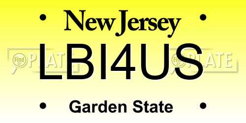 LBI4US New Jersey License Plate