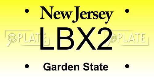 LBX2 New Jersey License Plate