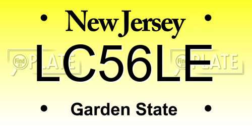 LC56LE New Jersey License Plate
