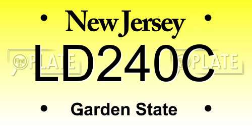 LD240C New Jersey License Plate