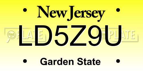 LD5Z9U New Jersey License Plate