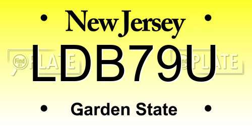 LDB79U New Jersey License Plate