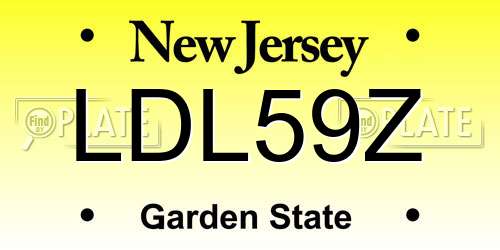 LDL59Z New Jersey License Plate