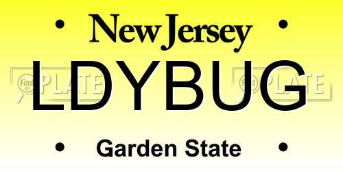 LDYBUG New Jersey License Plate