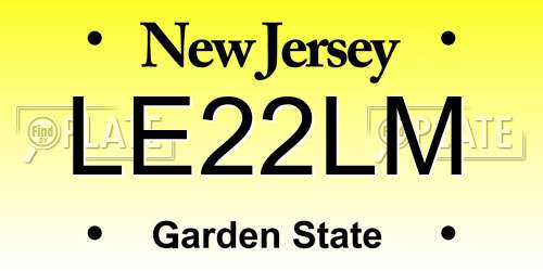 LE22LM New Jersey License Plate