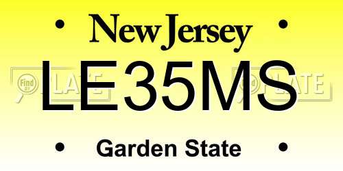 LE35MS New Jersey License Plate