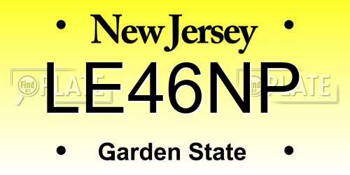 LE46NP New Jersey License Plate