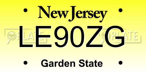 LE90ZG New Jersey License Plate