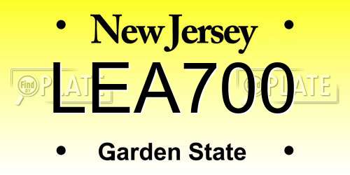 LEA700 New Jersey License Plate