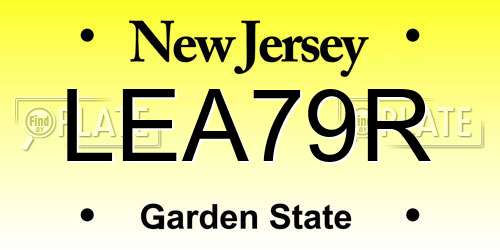LEA79R New Jersey License Plate