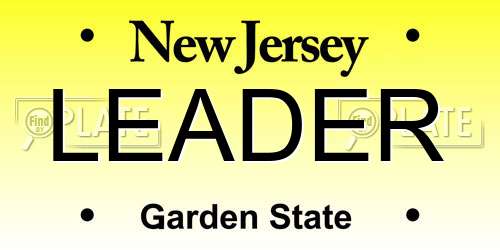 LEADER New Jersey License Plate
