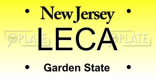 LECA New Jersey License Plate