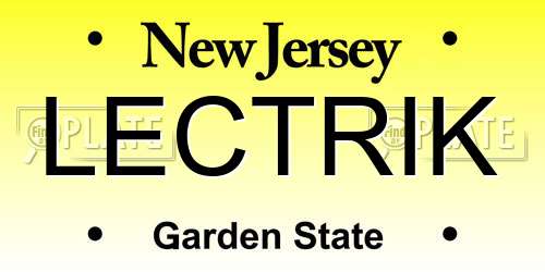 LECTRIK New Jersey License Plate