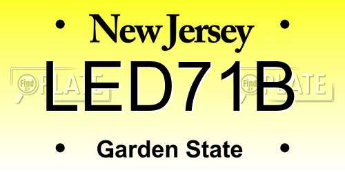 LED71B New Jersey License Plate