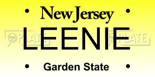LEENIE New Jersey License Plate