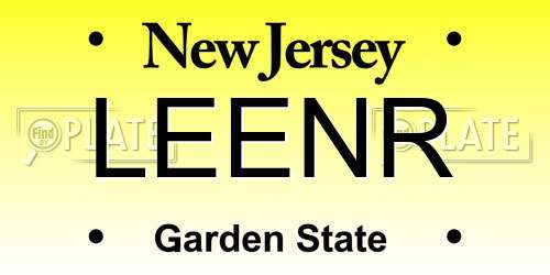 LEENR New Jersey License Plate