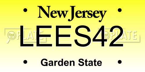 LEES42 New Jersey License Plate