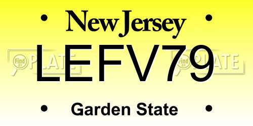 LEFV79 New Jersey License Plate