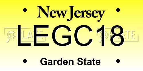 LEGC18 New Jersey License Plate
