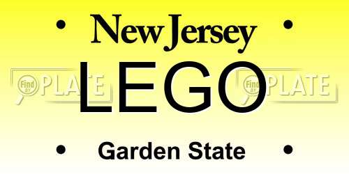 LEGO New Jersey License Plate