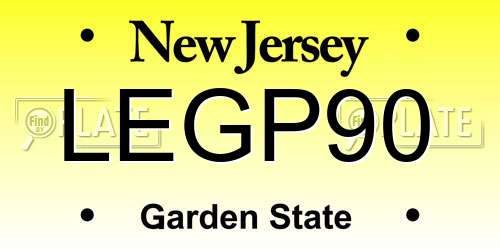 LEGP90 New Jersey License Plate