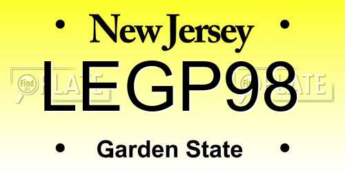 LEGP98 New Jersey License Plate