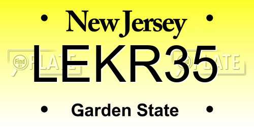 LEKR35 New Jersey License Plate