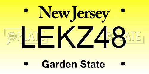 LEKZ48 New Jersey License Plate