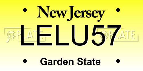 LELU57 New Jersey License Plate