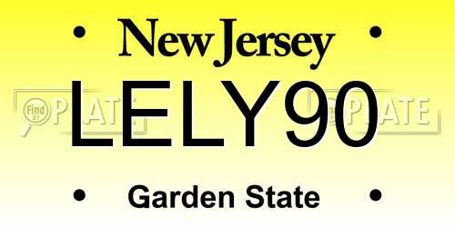LELY90 New Jersey License Plate