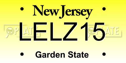 LELZ15 New Jersey License Plate