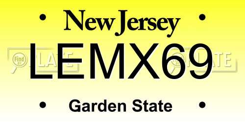 LEMX69 New Jersey License Plate