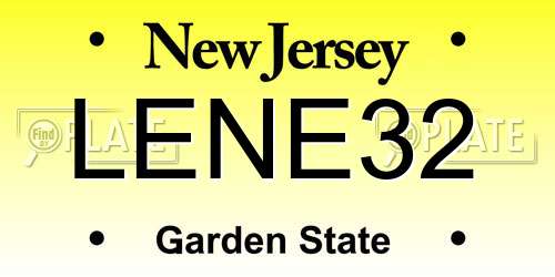 LENE32 New Jersey License Plate
